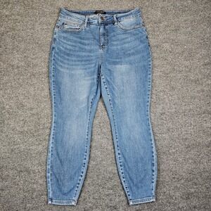 Judy Blue Skinny Fit Jeans Women's 16W Medium Wash High Rise Stretch Denim Blue